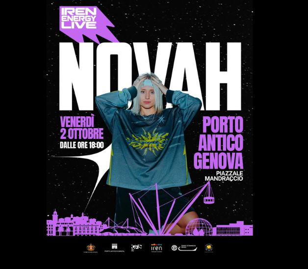 La grande musica techno torna a Genova con Novah e IREN ENERGY LIVE – L’energia di Iren. Il sound della città